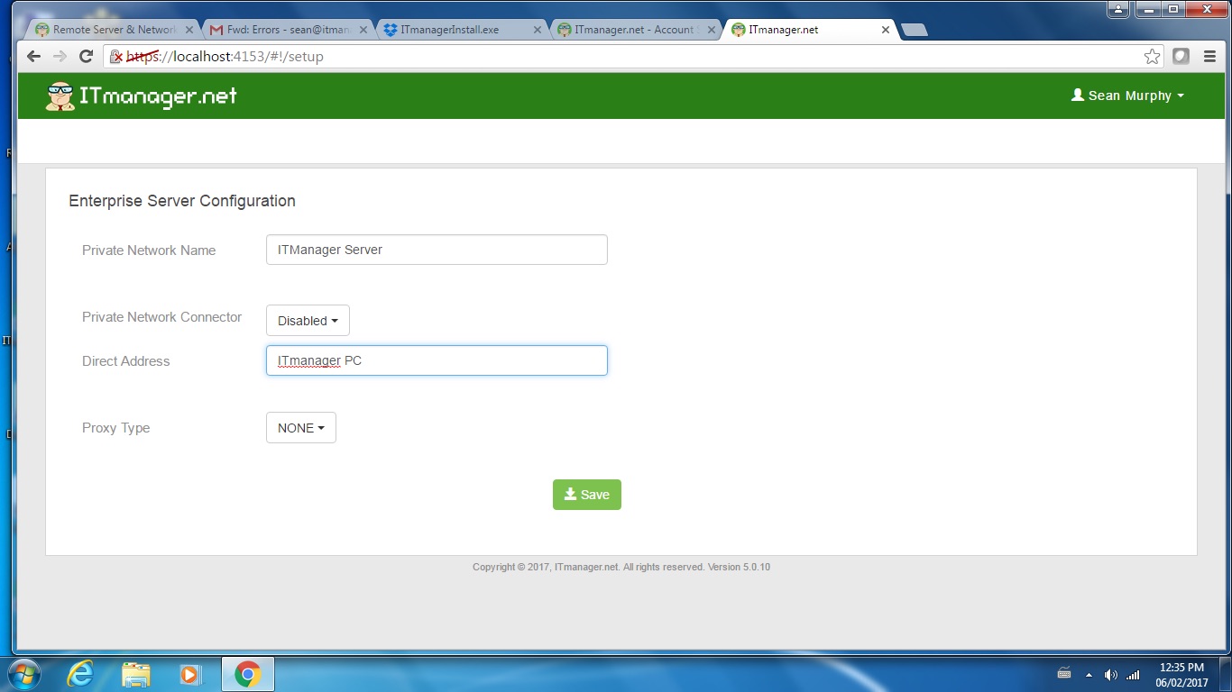 Setting up the Enterprise Server using your company/own VPN - ITmanager.net